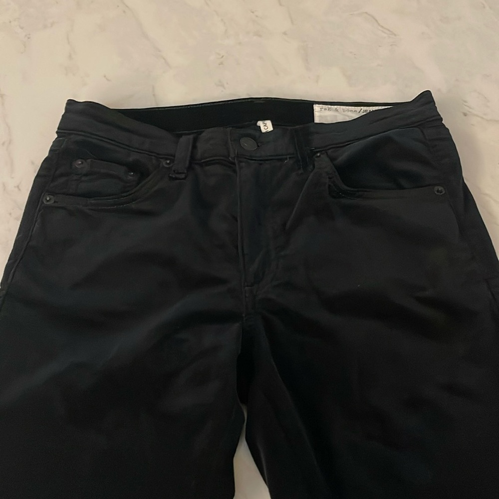 Rag and Bone Black Velvet Jeans